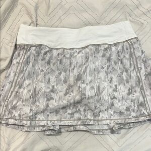 Multicolored Mini Skater Skirt with Pleated Texture